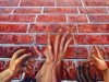 "Grasping for Freedom - Grasping for Hope," Oil on Canvas, by Raul Manzano