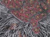 "Blizzard Butterfly Dancer," Mezzotint with Applied Earth Pigments, by Linda Whitney, FIRST PRIZE
