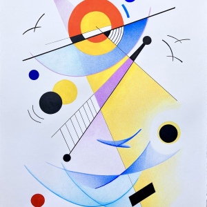 "Spanish Afternoon. Composition 17," Watercolor, Ink, Colored Pencils on Paper, by Elena Iosilevich Seroff