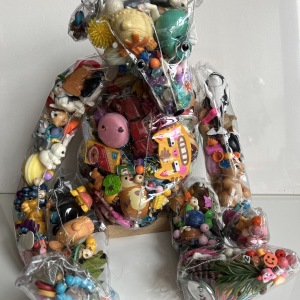 "Bear," Vinyl, Cotton, Zippers, Found Objects, by Natalie Preston