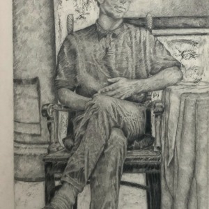 "Rome Remembrance," Graphite and Charcoal, by Carmen Schaefer