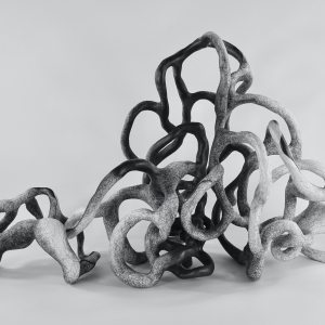 "Sprawl," Fired Clay, Paint, Graphite, Varnish, by Judi Tavill - SOLO EXHIBITION AWARD