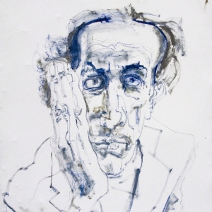 "Thinking Man," Oil on Canvas, by Hui Tian