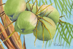Rita Koch, "You Put The Lime In The Coconuts," Watercolor on Paper, 7"x10", $800 