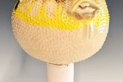 Sandra Kosinski, "Blowfish Garden Sculpture," Ceramic, 12"x9"x12", NFS - CERAMICS AWARD OF EXCELLENCE