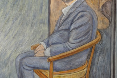 Thomas Martin, "Man Seated," Egg Tempera, 20"x16", NFS - HONORABLE MENTION