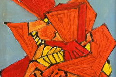 Shourabh Mukherji, "Lovers," Acrylic on Canvas, 14"x11", $1,000 