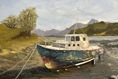Anuranjini (Anu) Nigam, "In Need of Boatox," Oil, 18"x14", $1,500 
