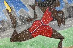 John Piccoli, "Adversity Runner," Acrylic, 30"x30", $300