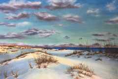 Niti Walia, "Pale Blue Mote of Dust," Oil, 13.5"x16.5", $495 