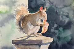 Lena Shiffman, "Squirrel," Watercolor, 15.5"x12.5", $300 