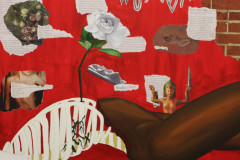 Natasha Elleston, "Natura Inamorata," Acrylic Paint and Collage, 18"x24", $500 - HONORABLE MENTION
