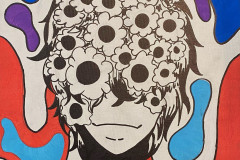 Vivian Halady, "Floral Facade," POSCA Paint Pens, 16"X20", NFS