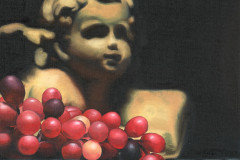 Celline Han, "Cupid with Grapes," Oil Paint, 9"x12", NFS - HONORABLE MENTION