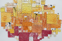 Louise Wheeler, Pixilated Sunflowers, Handmade Paper