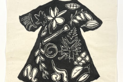 Black Dress, Ink on Kitikata, by Michael McFadden