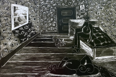 Destroyed Relationship, Photo and Cell Drawing Print, by John Piccoli