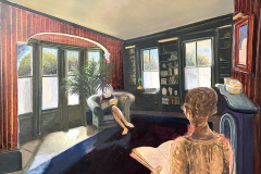 Reading Room, Oil on Acrylic, by Larry Potter