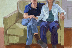 Elizabeth de Bethune, Out in Orient— Manuela Soares and Jeanne Betancourt, Oil on Panel - THIRD PRIZE