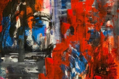 Snehal Lakkad, The Man in Red - Tagore, Mixed Media