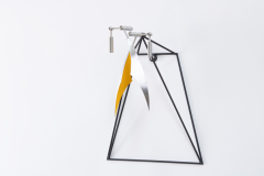 Jeremy Waak, Double Bouncer (Kinetic Sculpture), Stainless Steel, Precision Double-Sealed Bearings, Paint