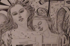 Contained Heart of Gold, Mixed Media, by Kimberly Griswold
