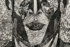 Beautiful Face, Etching, by Ilisa Zollenberg