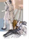 "Away," Photography, Digital Art, Paint, Sewing, Fabric, by Jennifer Croson