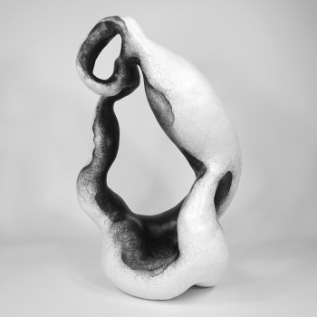 "Keep", by Judi Tavill, Fired Clay. Paint. Graphite. Varnish