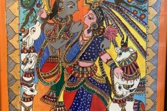 "Radha-Krishna - 'Ras''," Acrylic, by Nisha Chowdhary
