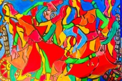 "The Eternal Dance," Acrylic on Canvas, by Shourabh Mukherji