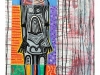 8. Dan Fenelon, Tripartite 1, Acrylic on Canvas, 24 x 48 ins